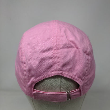 Faded Glory Strapback 5 Panel Cap Pink One Size Adjustable Lightweight Blank