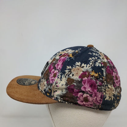 Keep It Official Strapback Hat Multicolor One Size Floral Leather Strap