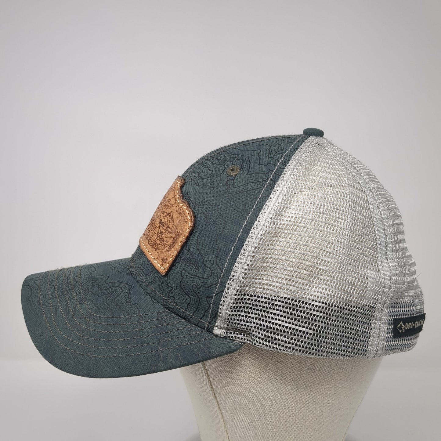 Dri-Duck Trucker Hat Green One Size Adjustable Mesh Back 6 Panel Polyester