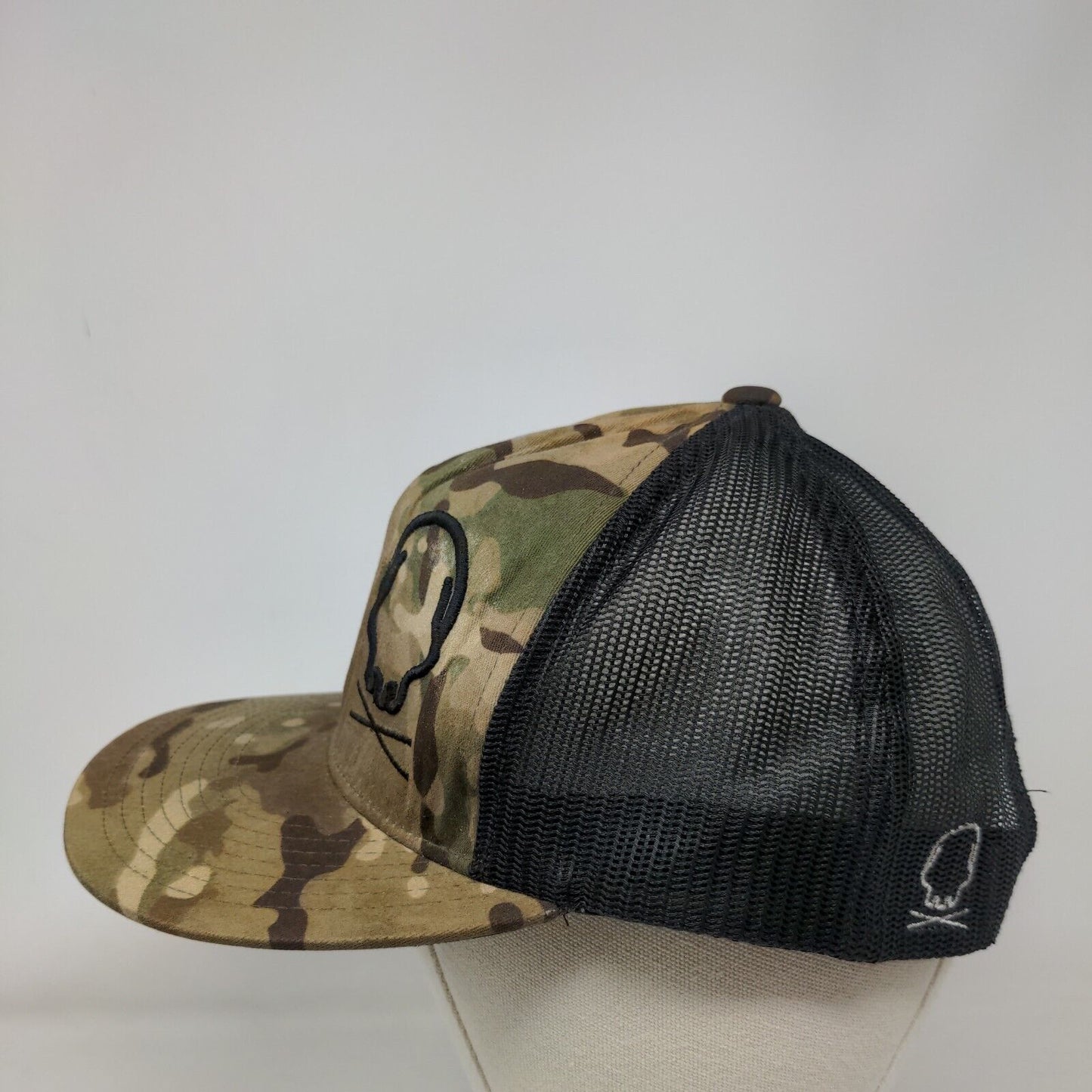 The Classic Yupoong Snapback Trucker Hat Camouflage OS Embroidered Mesh Back