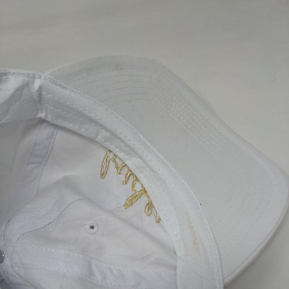 Bride Slideback Hat White OSFA Adjustable Embroidered Vented Holes Newhattan