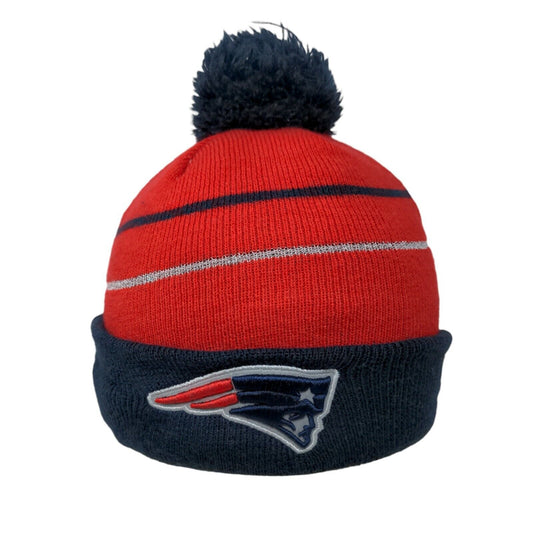 New England Patriots Youth Beanie Hat Multicolor One Size Pom Pom NFL New Era