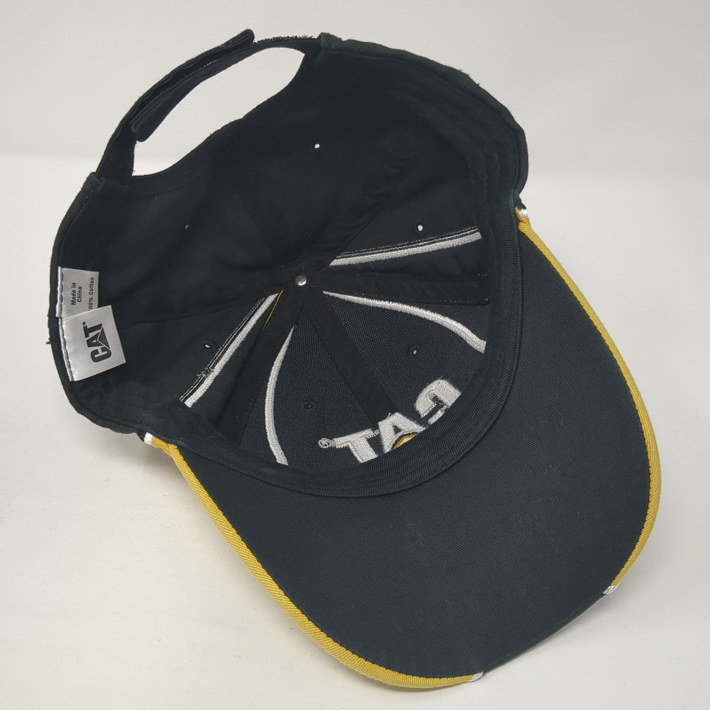 CAT Strapback Hat Multi One Size Embroidered Logo Adjustable Colorblock