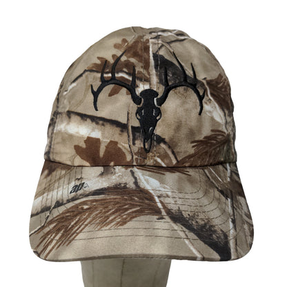 Field & Stream Men's Strapback Hat Brown Camo OSFM Embroidered Deer Logo