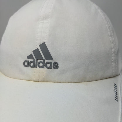 Adidas Aeroready Strapback Hat White One Size Adjustable Breathable 6 Panel