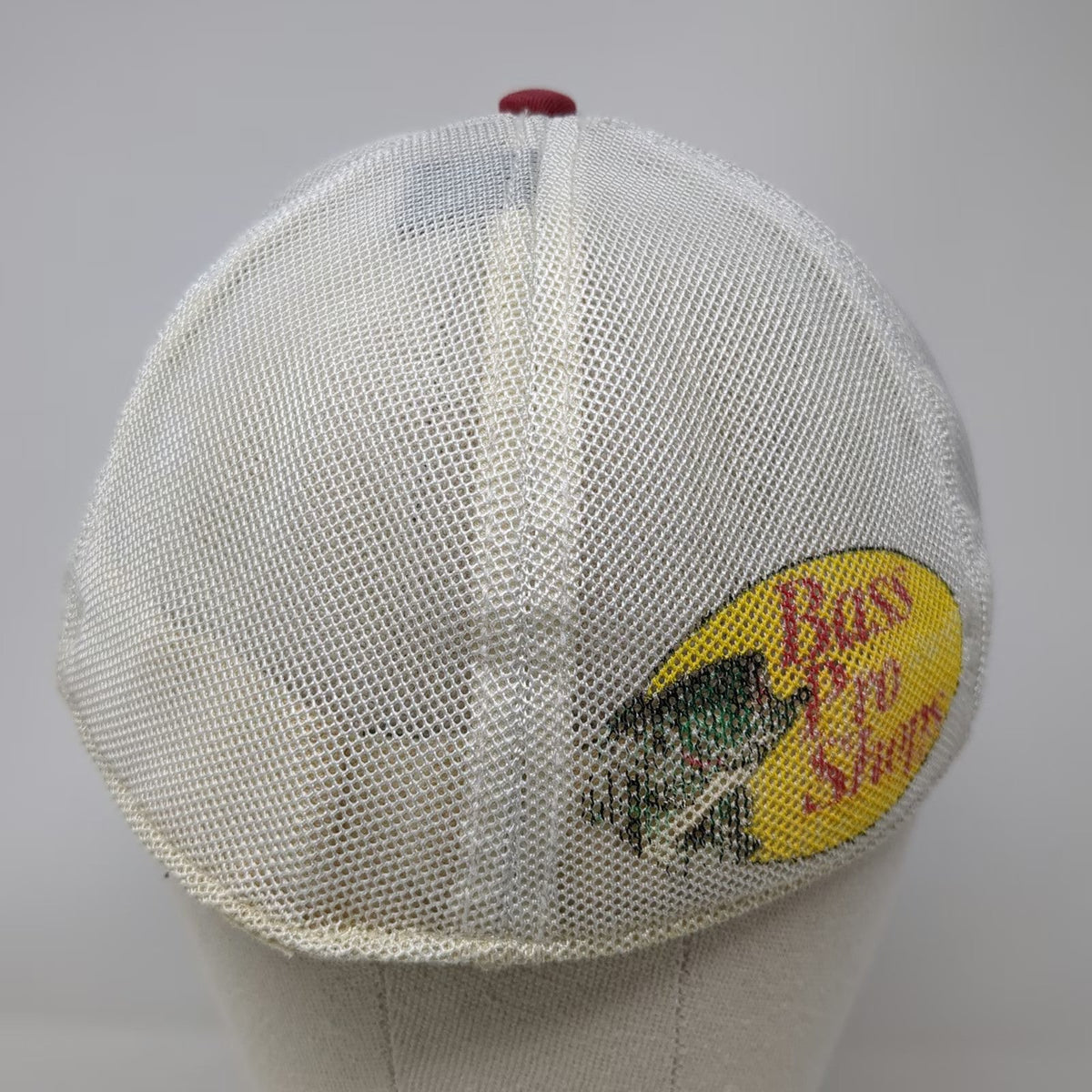 Bass Pro Shops Baseball Cap Red White One Size Mesh BPS Fish Logo Fishing Hat
