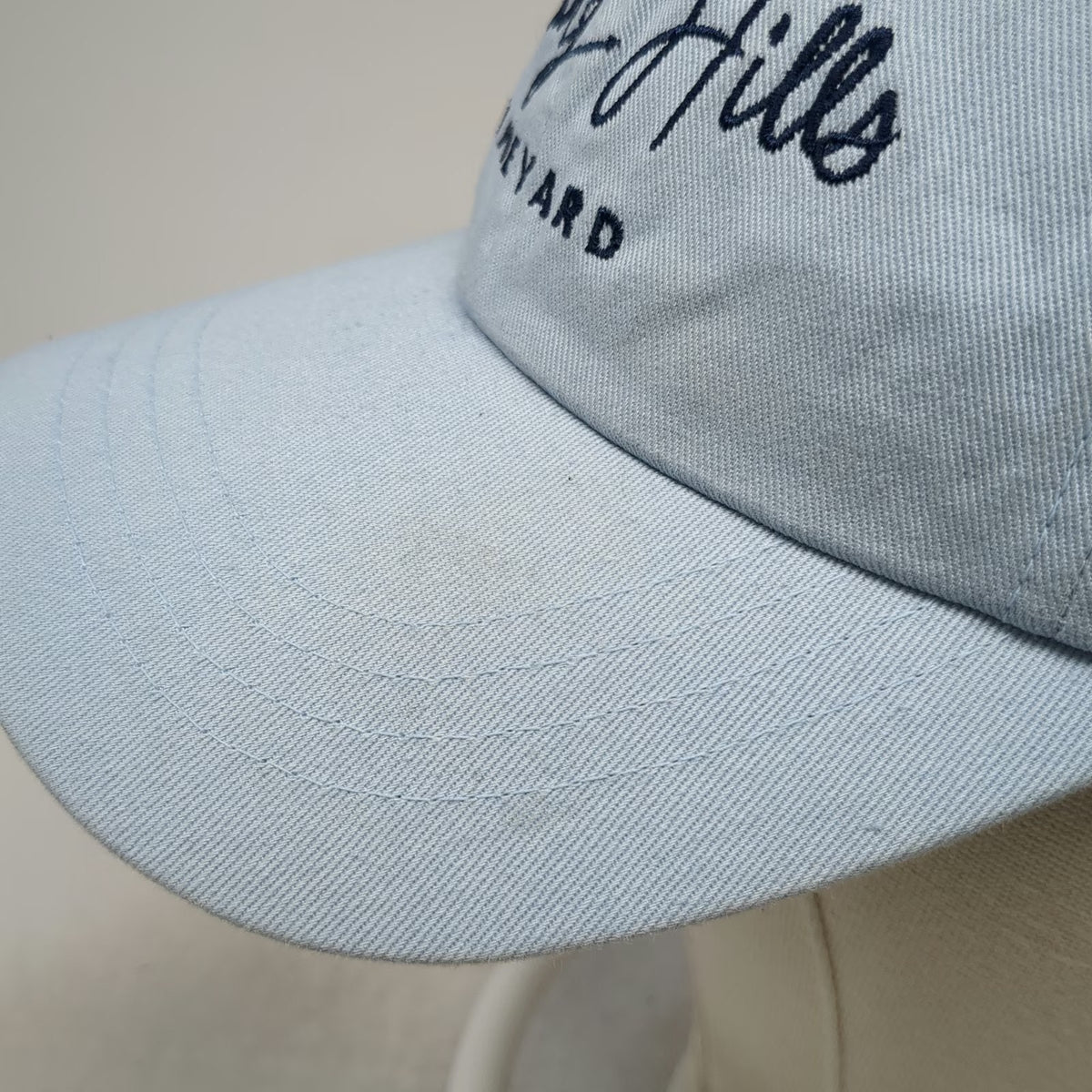 Yupoong Blue One Size Baseball Cap Rolling Hills Vineyard Slideback Cotton Hat