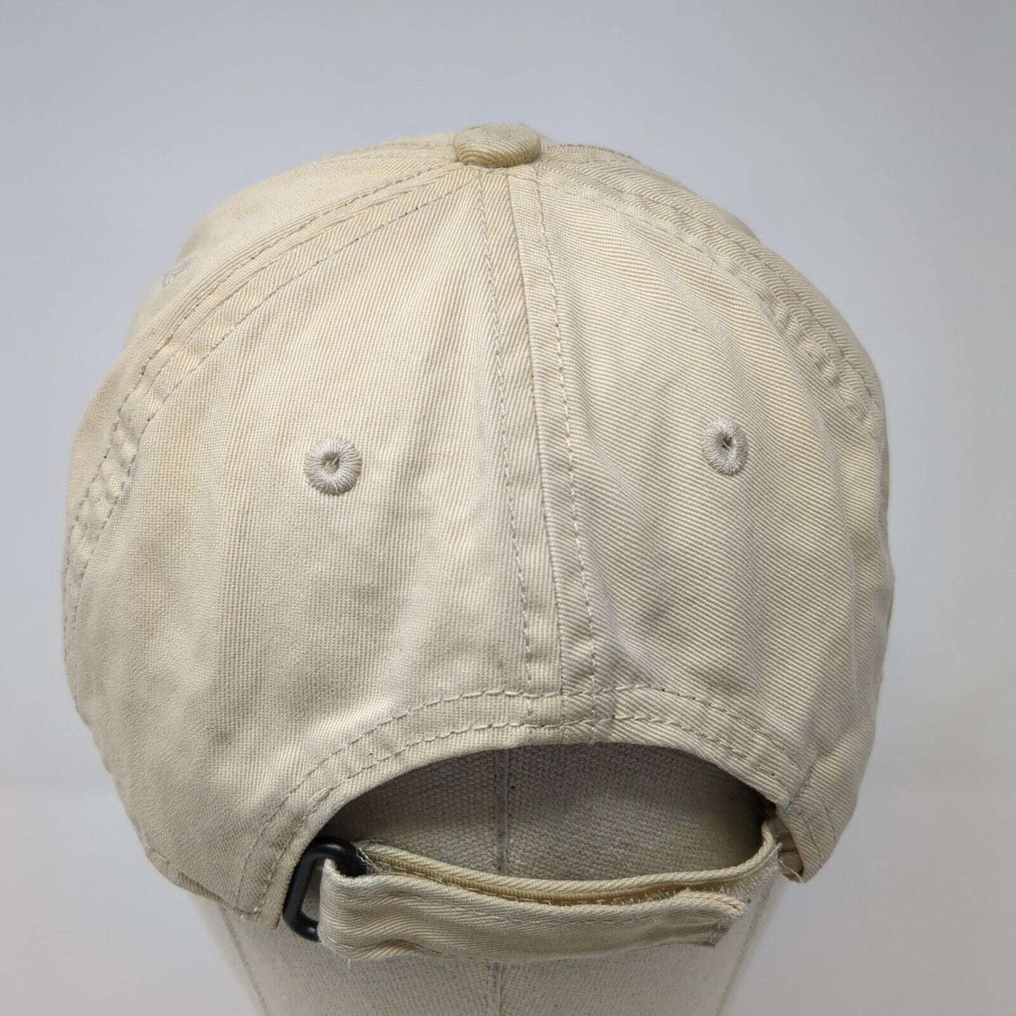 Red Wing Shoes Strapback Hat Tan One Size Adjustable Embroidered 6 Panel Cotton