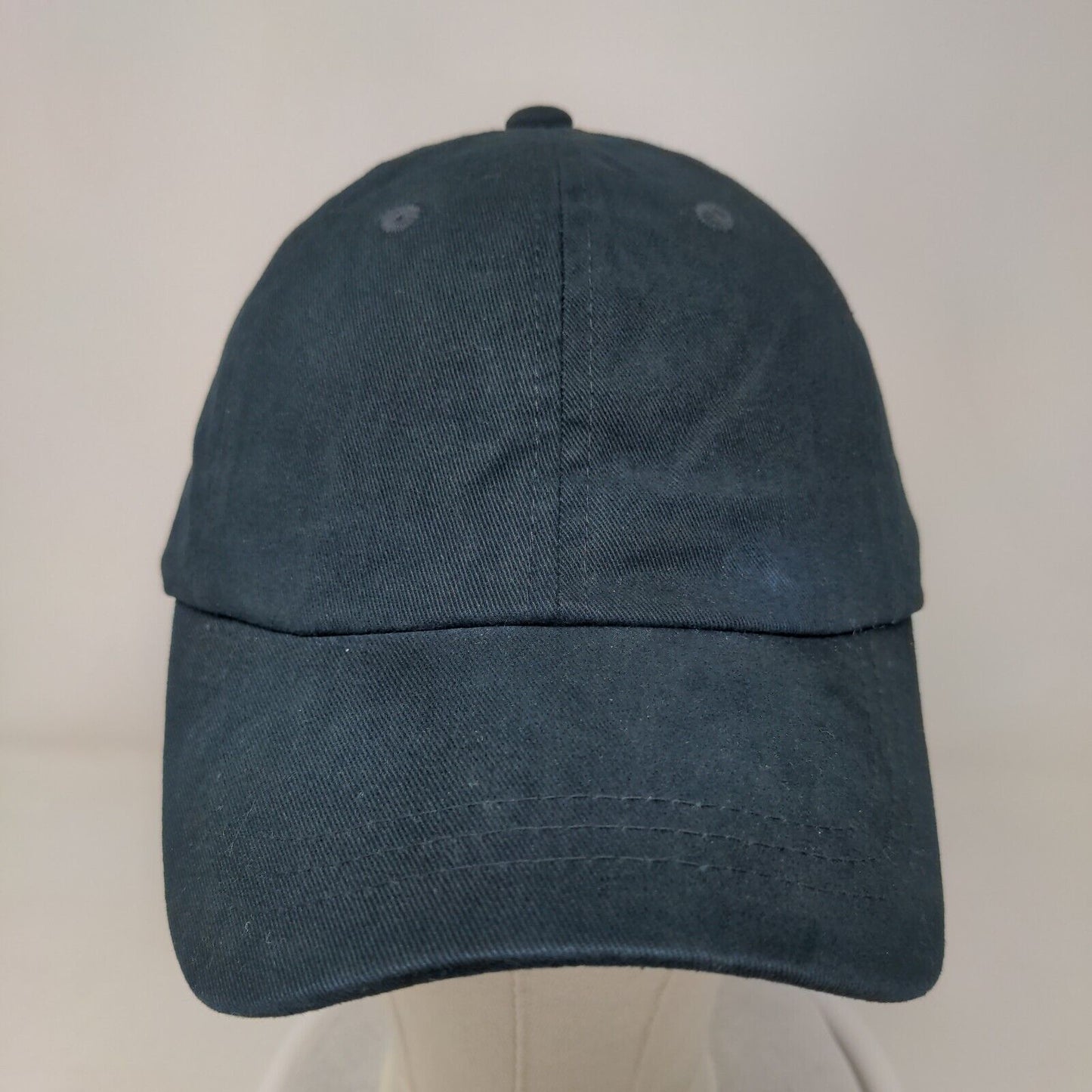 Unbranded Slideback Hat Black One Size Adjustable Vented Holes Blank Cotton