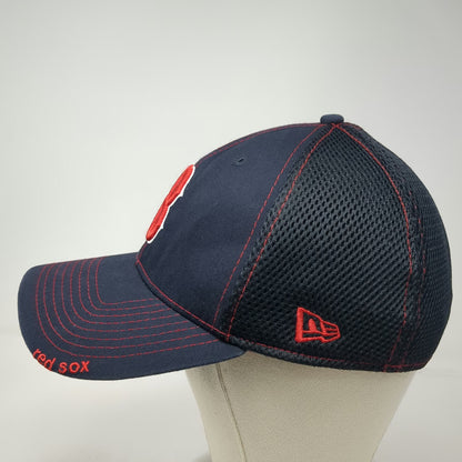 New Era Boston Red Sox MLB Blue Baseball Cap L Mesh Back Stretch Fit Curved Brim