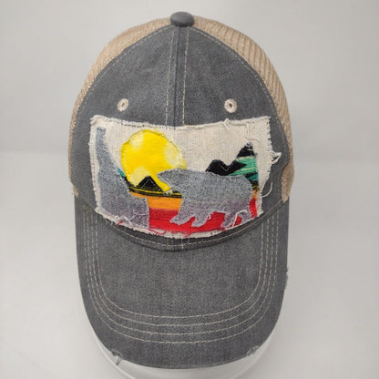 Unbranded Patch Strapback Mesh Back Trucker Hat Multi OSFM Colorblock