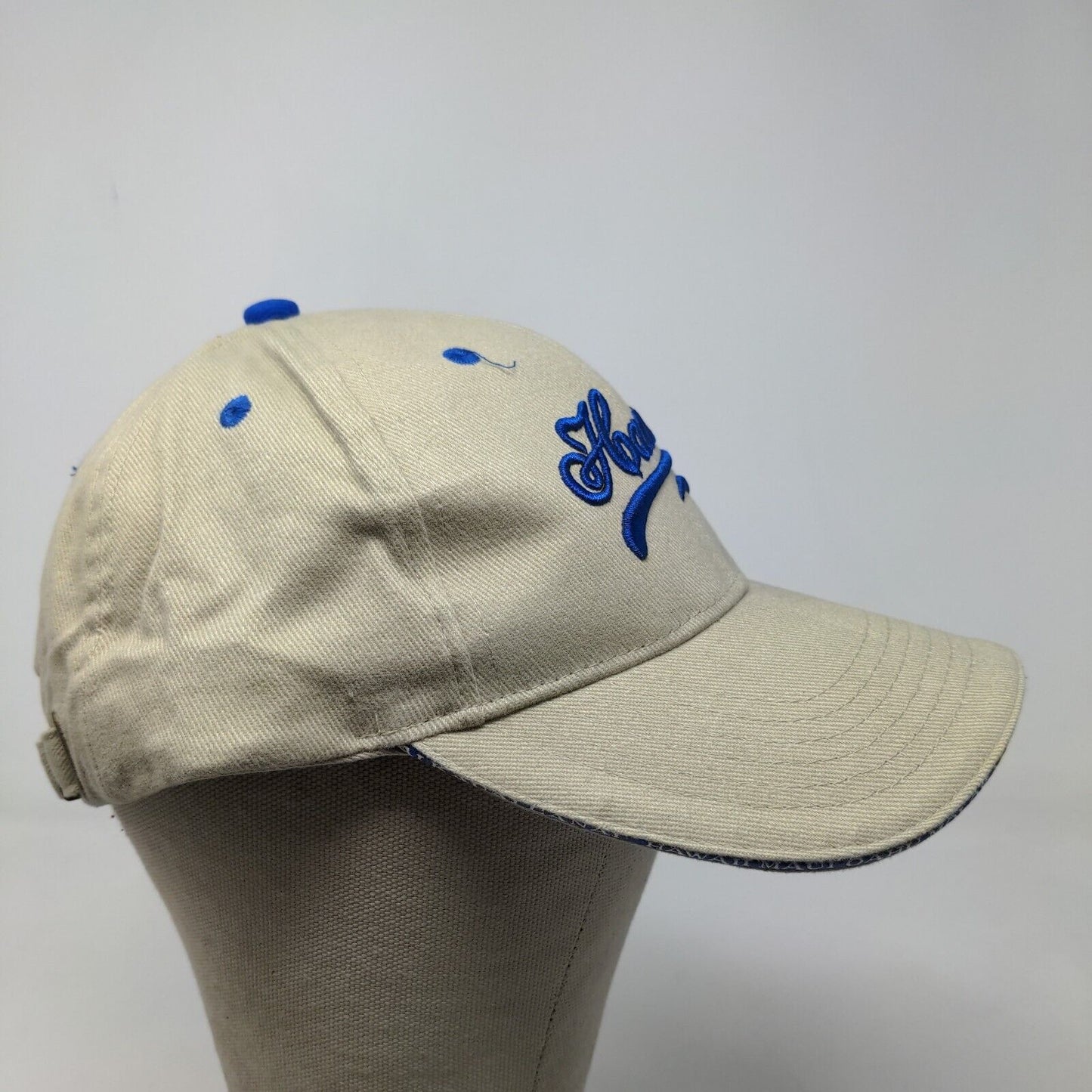 Surfware Men's Slideback Hat Tan OSFA Embroidered Hawaii Logo 100% Cotton