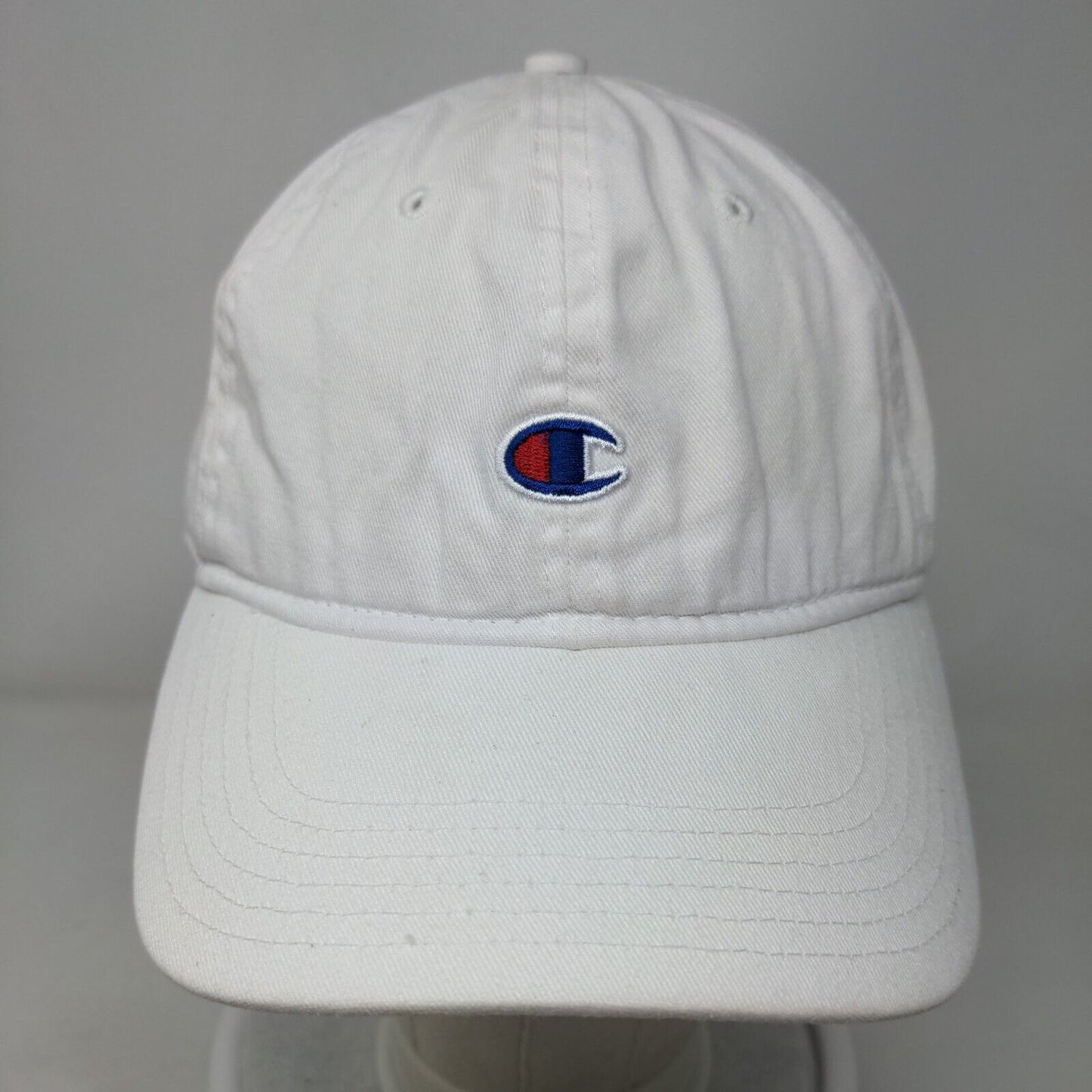 Champion Slideback Hat White OSFA Embroidered C Logo Adjustable