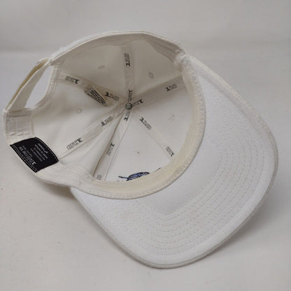 Yupoong Flexfit 110 Strapback Hat White One Size Embroidered 6 Panel
