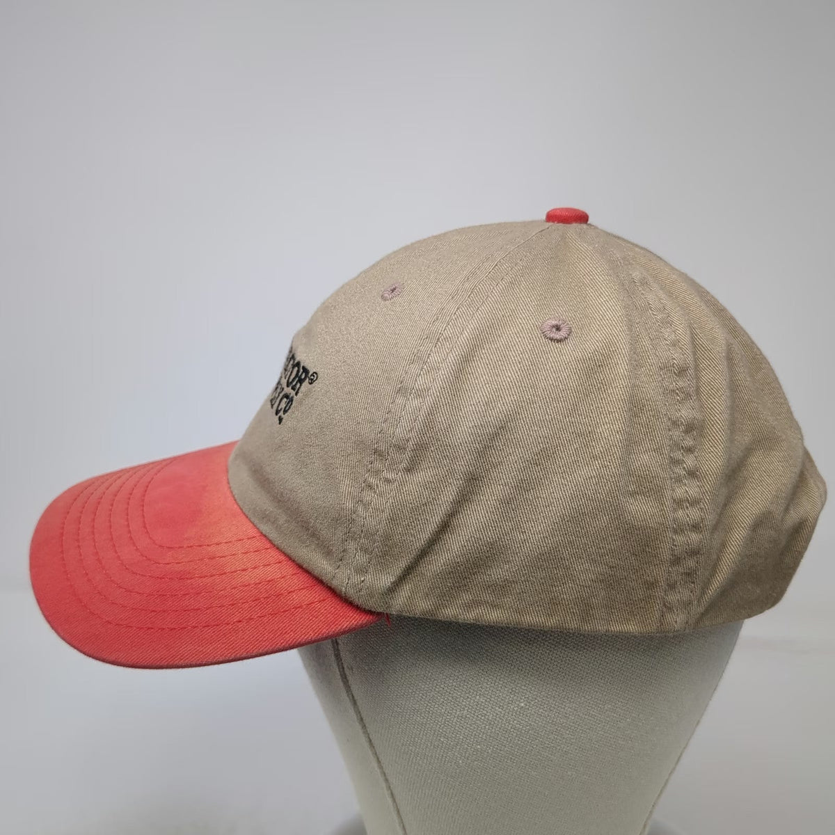 Tractor Supply Co Baseball Cap Beige Red One Size Strapback Embroidered Hat