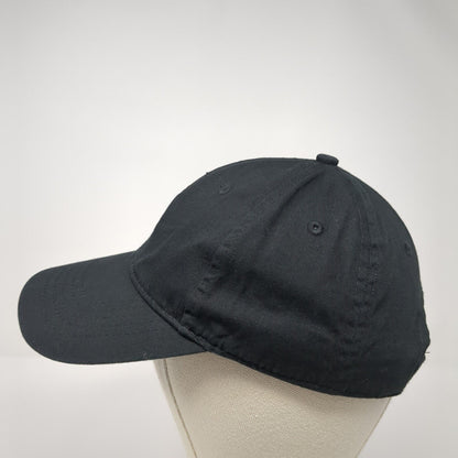 Unbranded Strapback Baseball Cap Black One Size Adjustable 6 Panel Blank