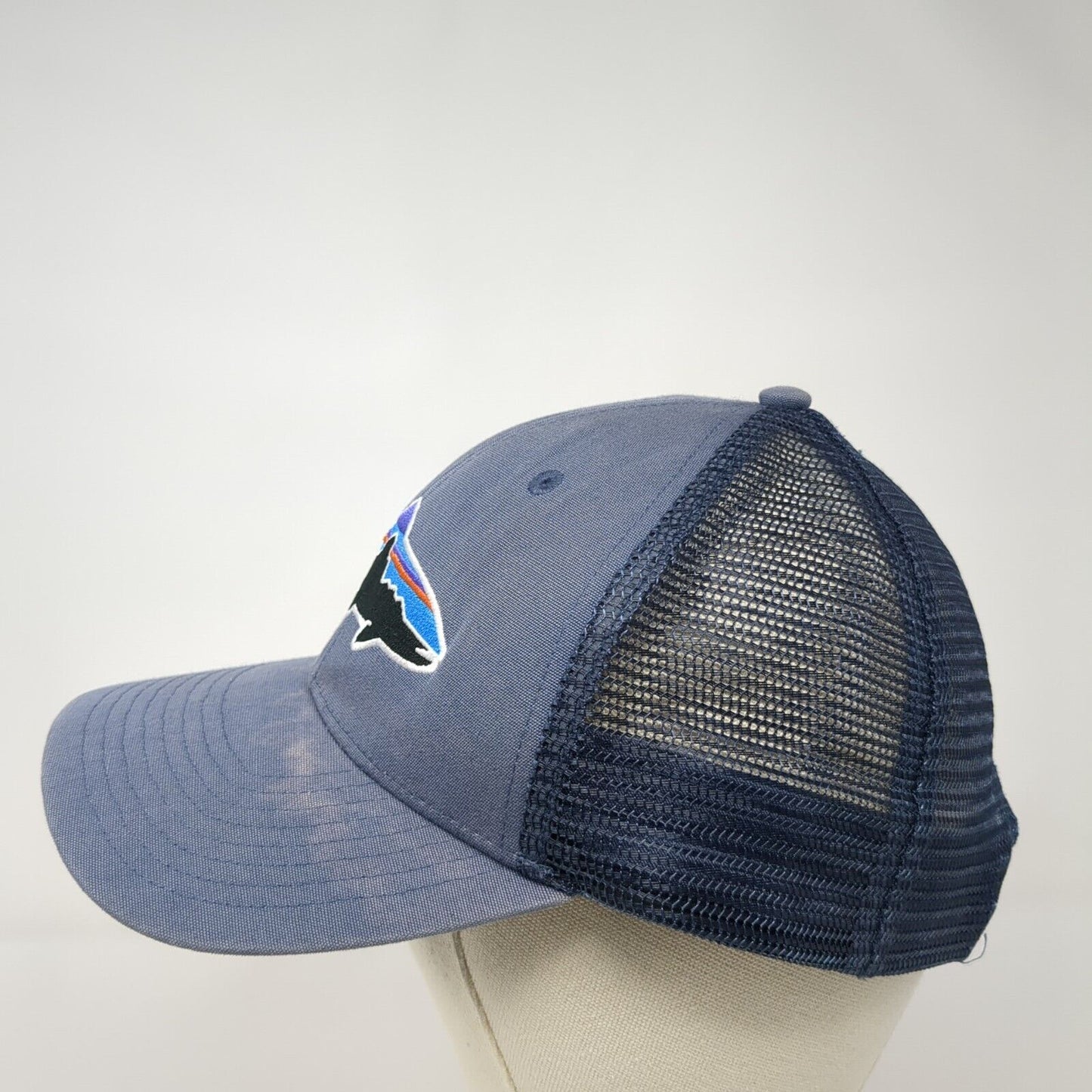 Patagonia Snapback Trucker Hat Blue One Size Adjustable Embroidered Mesh Back