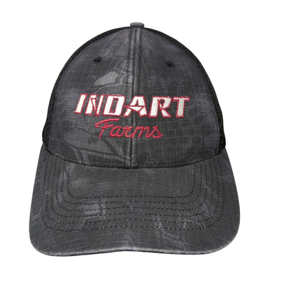 Indart Farms Fitted Mesh Back Hat Camo SM-MD Embroidered Richardson