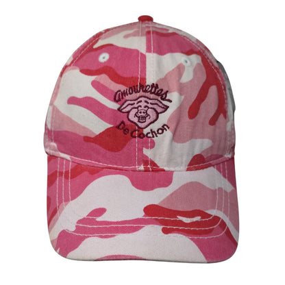 Amourettes De Cochon Slideback Hat Pink Camouflage OSFA Adjustable J. America