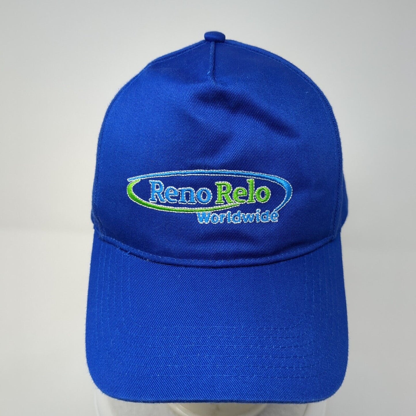 Reno Relo Worldwide Snapback Hat Blue One Size Adjustable Embroidered 6 Panel
