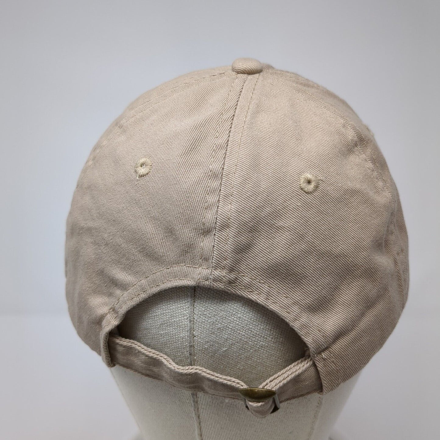 Kingdom Worker Slideback Hat Tan One Size Adjustable Embroidered 6 Panel Cotton