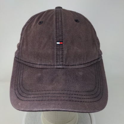 Tommy Hilfiger Slideback Hat Burgundy One Size Embroidered Logo 6 Panel