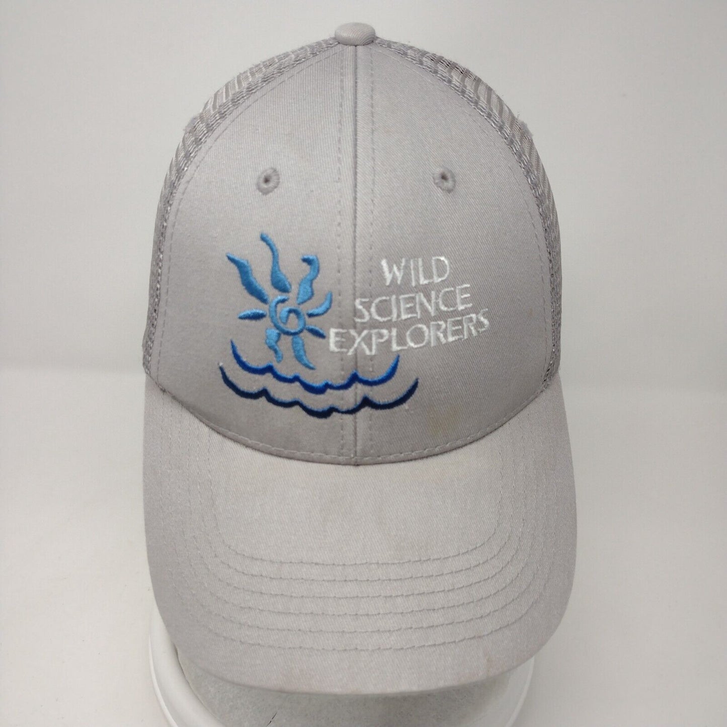 Wild Science Explorers Snapback Trucker Hat Gray OSFA Adjustable Mesh Back BIG X