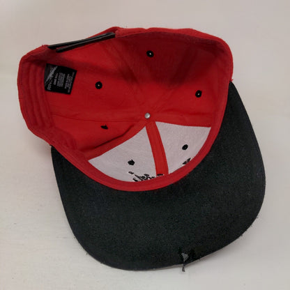 Ring of Fire Snapback Hat Red Black OS Embroidered King Crown Logo Acrylic