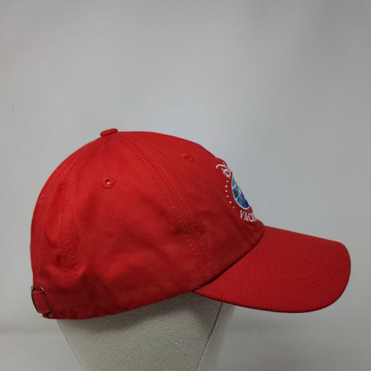 Disney Vacation Club Member Slideback Hat Red One Size Adjustable Embroidered