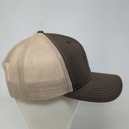 Richardson Men's Snapback Mesh Back Hat Brown Tan Adjustable Jordan Oaks Logo