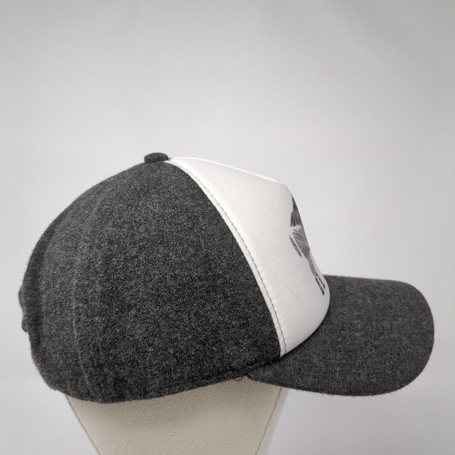 Bison Snapback Hat Gray One Size Adjustable Colorblock Outdoor Pistil