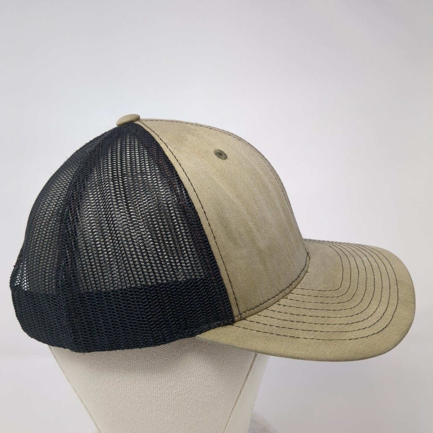 Richardson Snapback Trucker Hat Tan One Size Adjustable Mesh Back Blank