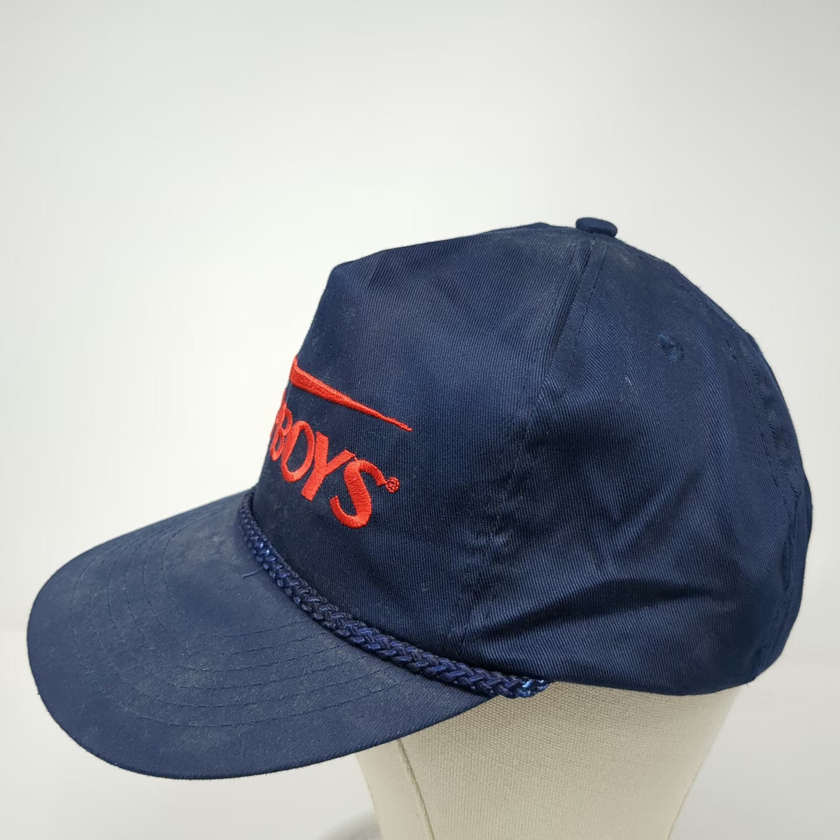Pep Boys 5 Panel Blue One Size Snapback Rope Brim Hat Automotive Parts Service