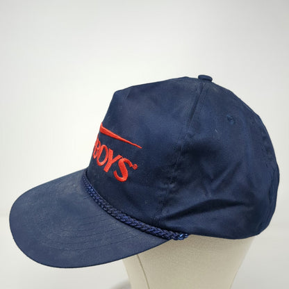 Pep Boys 5 Panel Blue One Size Snapback Rope Brim Hat Automotive Parts Service