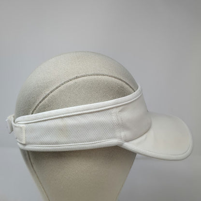 Adidas Visor White One Size Aeroready Moisture Wicking Strapback Golf Tennis Hat