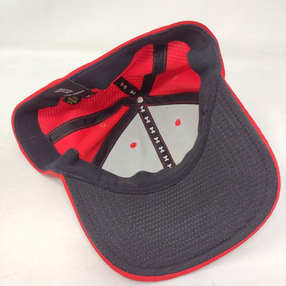 Under Armour Fitted Hat Red Size L/XL Embroidered Logo Breathable 6 Panel