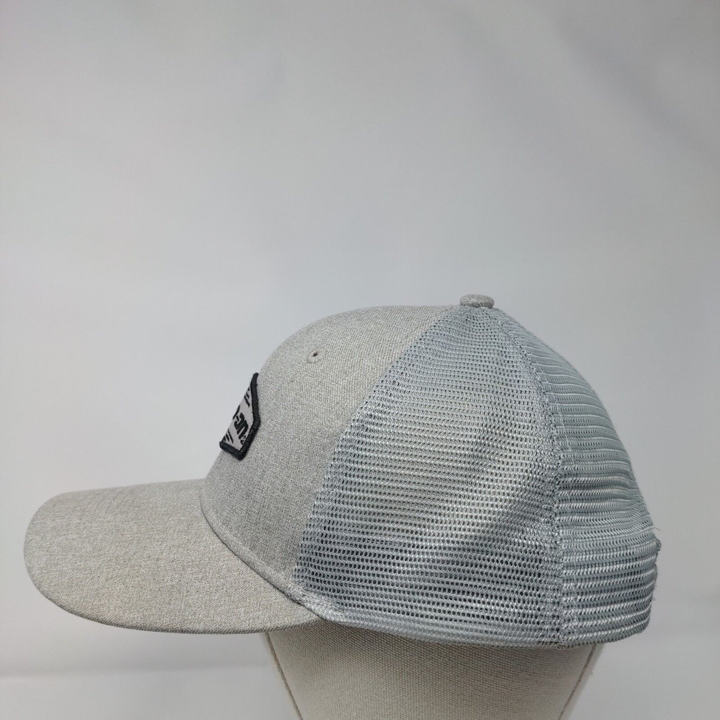 Snap-on Patch Snapback Mesh Back Trucker Hat Gray One Size 6 Panel