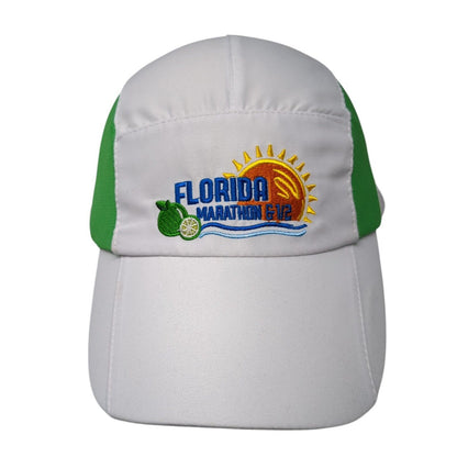 Florida Marathon & 1/2 Publix 5 Panel Cap White One Size Adjustable Embroidered