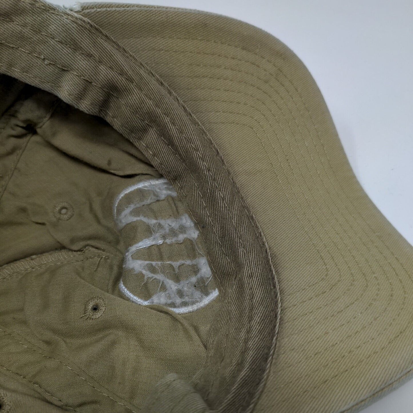 Grizzly Est. 2001 Snapback Hat Tan One Size Adjustable Solid 6 Panel