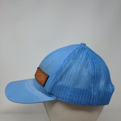Opal Leather Patch Snapback Trucker Hat Blue One Size Richardson Mesh Back