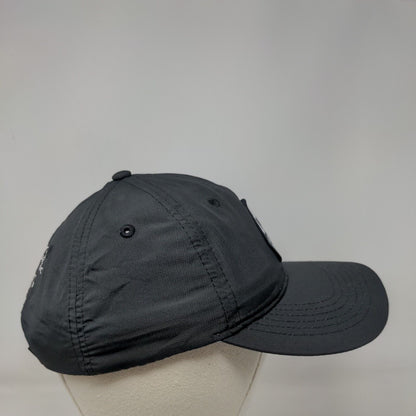 Witt Tennis Strapback Hat Black One Size Adjustable Vented Holes 6 Panel Adams