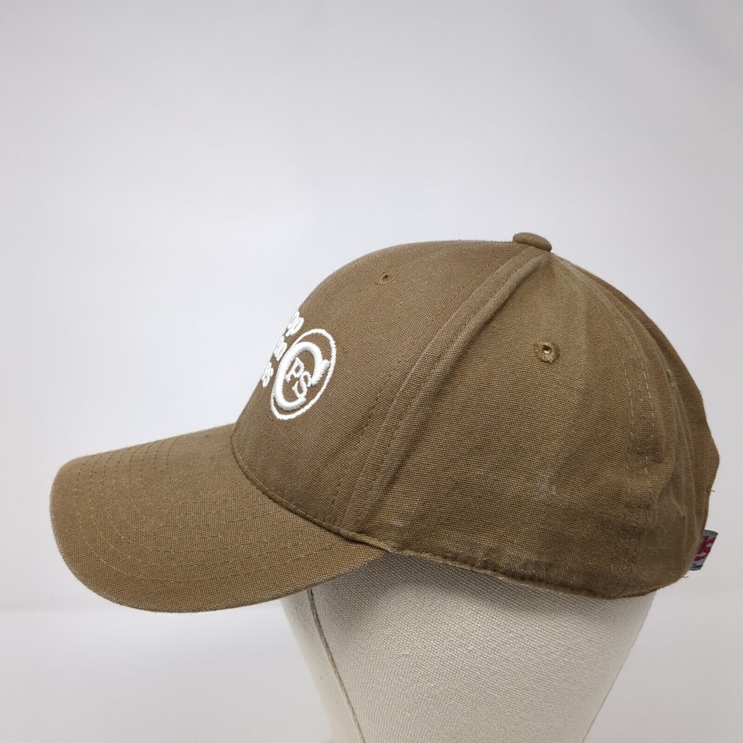 Crop Production Services Strapback Hat Brown OSFA Adjustable Embroidered