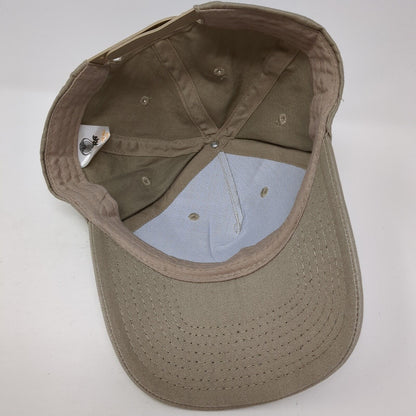 CanCun 2015 Snapback Hat Tan One Size Adjustable Rhinestone 6 Panel Cobra