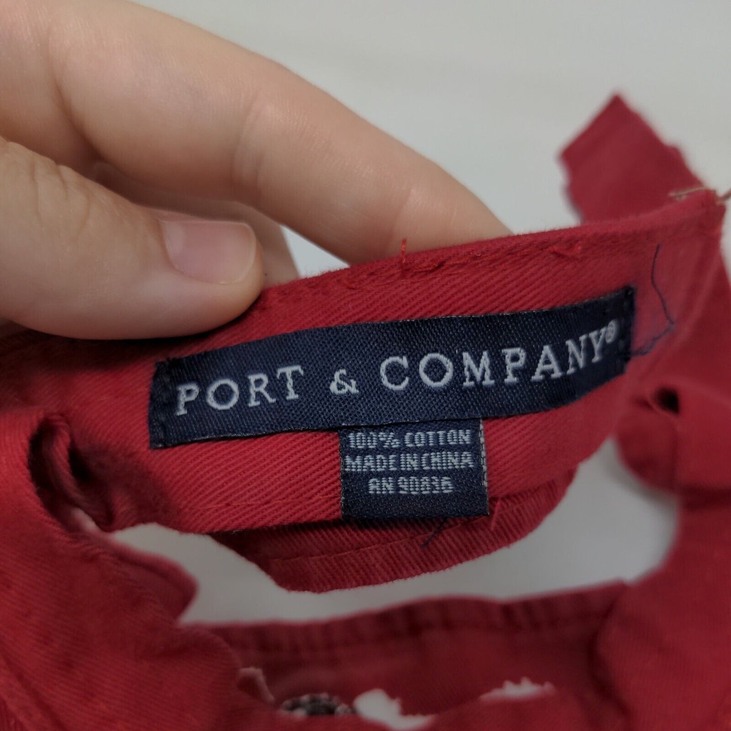 Whipa Snapa Charters Strapback Sun Visor Hat Red One Size Port & Company