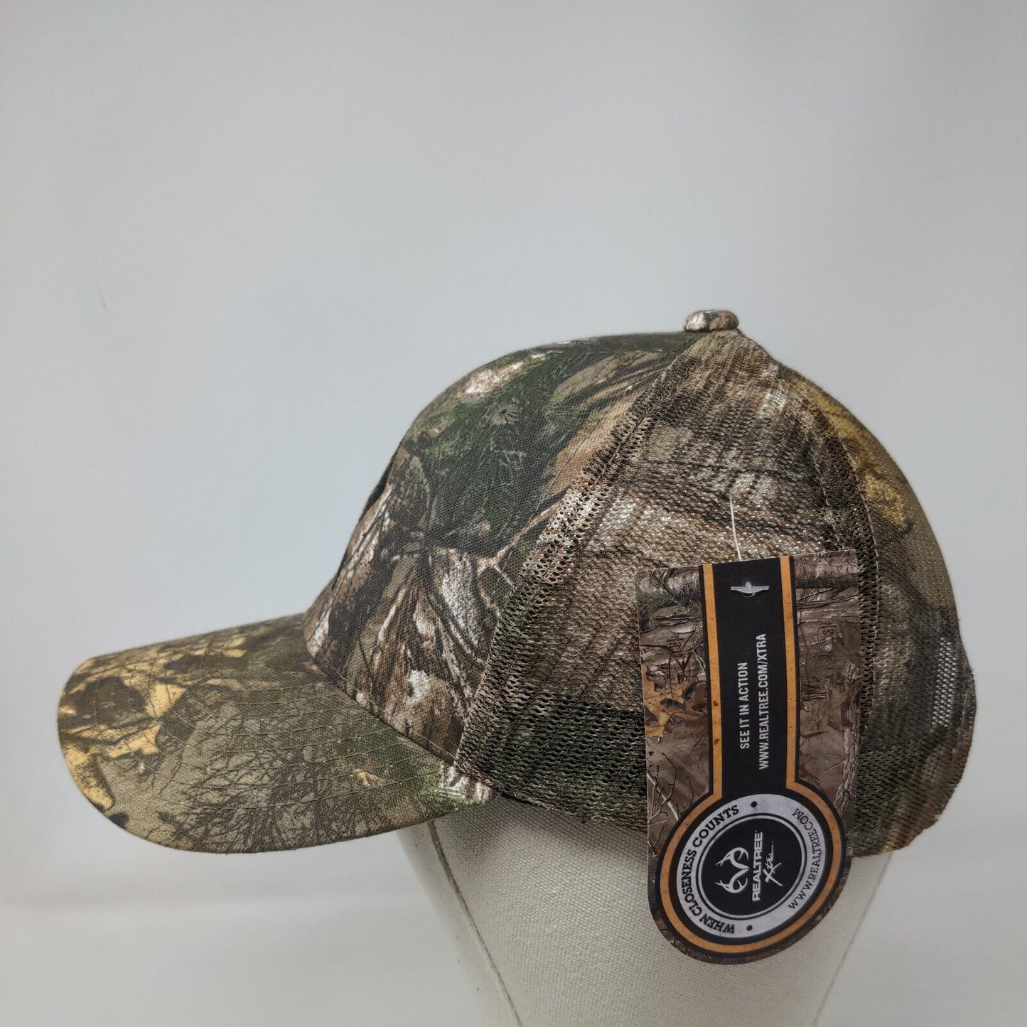 ADM Strapback Mesh Back Trucker Hat Camo OSFM Realtree W/Tags