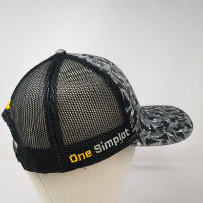 Promoshop Simplot Aviation Trucker Hat Gray One Size Camo Mesh Snapback