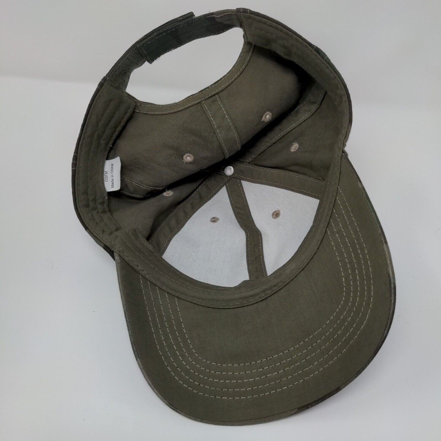 Unbranded Strapback Hat Camouflage OSFM Adjustable Vented Holes 6 Panel Blank