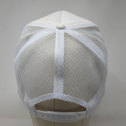 Umbrella Snapback Trucker Hat White OSFM Adjustable Mesh Back Rope Otto