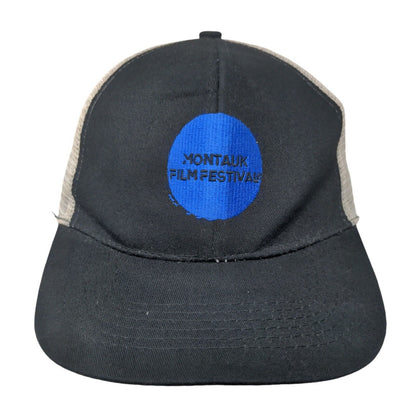 Montauk Film Festival Strapback Mesh Back Trucker Hat Black OSFA Hit Wear