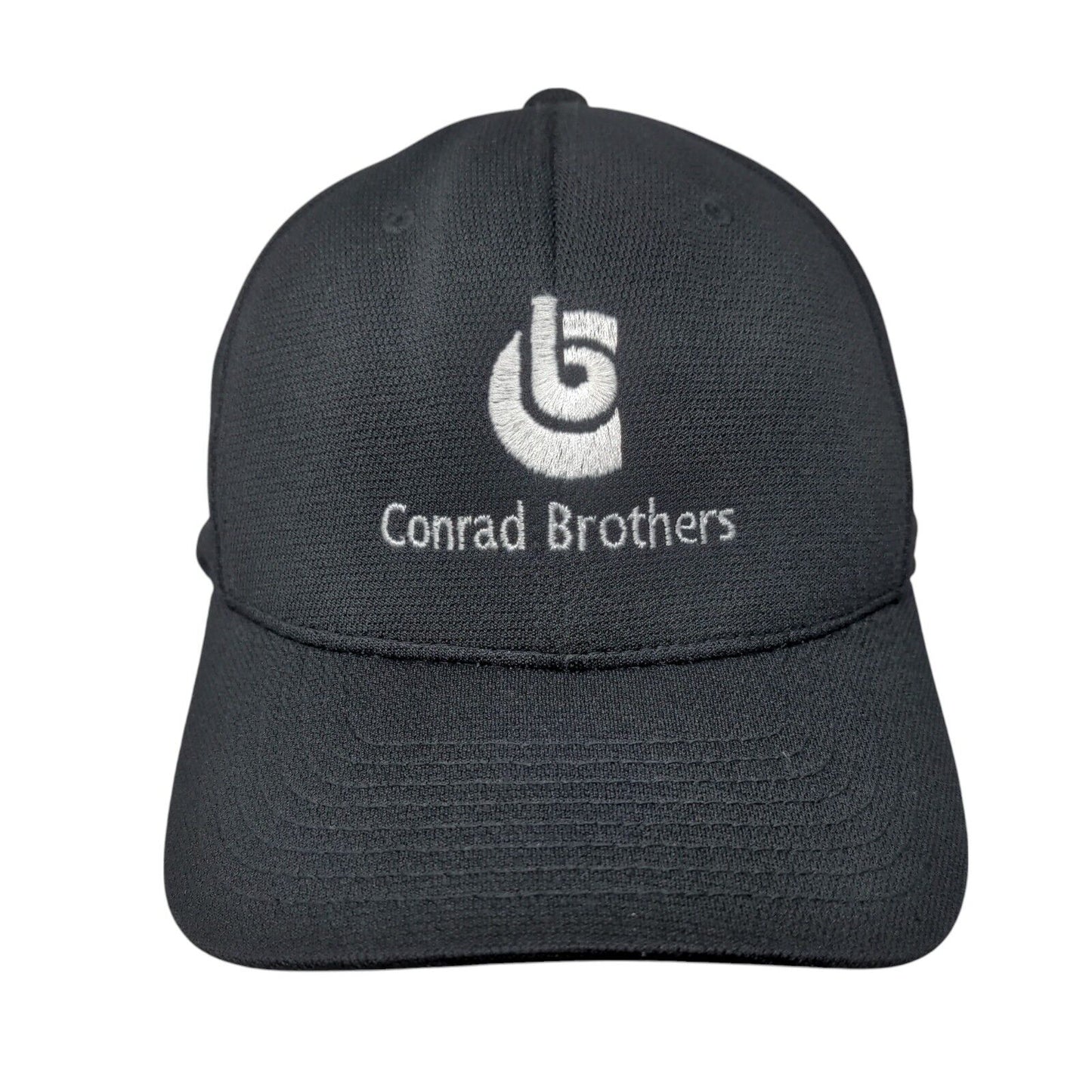 Conrad Brothers Fitted Hat Black L/XL Flexfit Embroidered 6 Panel Yupoong